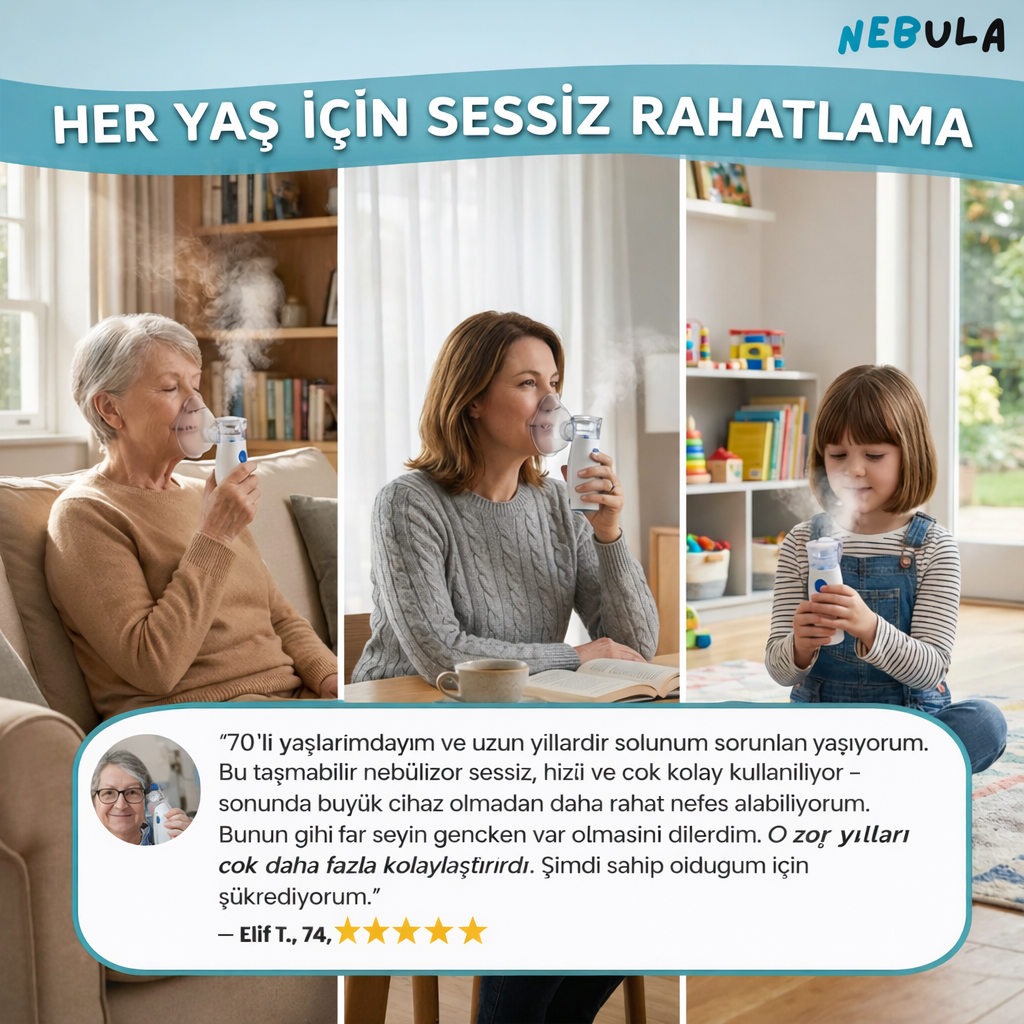 Trendhause DerinNefes – Yeni Nesil Sessiz Taşınabilir Cep Nebulizatörü