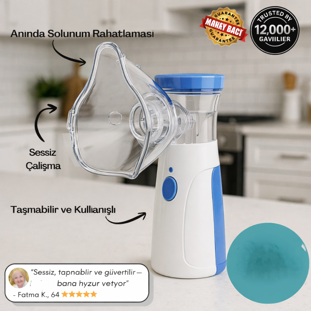 Trendhause DerinNefes – Yeni Nesil Sessiz Taşınabilir Cep Nebulizatörü